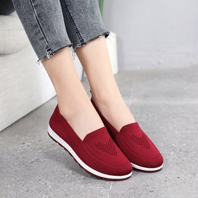 Women Loafers Shoes Sneakers Breathable Mesh Slip on Walking Shoes