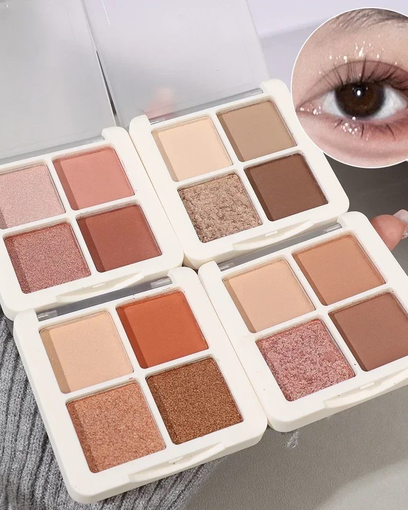 4 Colors Matte Waterproof Pearlescent Shiny Sequins Eye Shadow