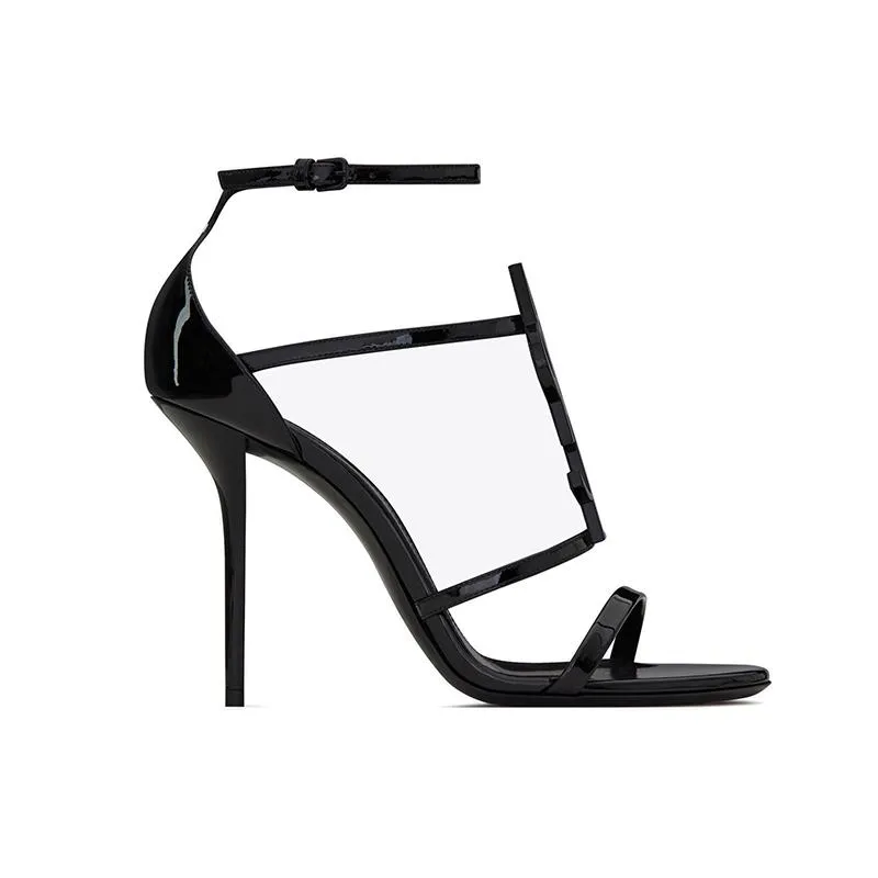 Elegance Spire - Patent Spool Pumps Radiant Stride Buckle Embrace Pumps