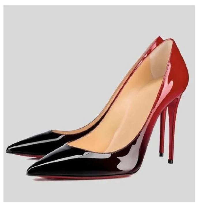 Eleganza Peep Elite - Dual Color Genuine Leather High Pumps