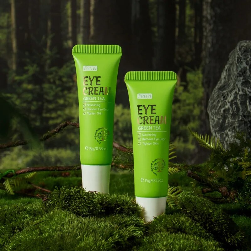 Green Tea Eye Cream Anti-Wrinkle Anti Puffiness Dark Circles Moisturizing Firming Brighten Skin Care