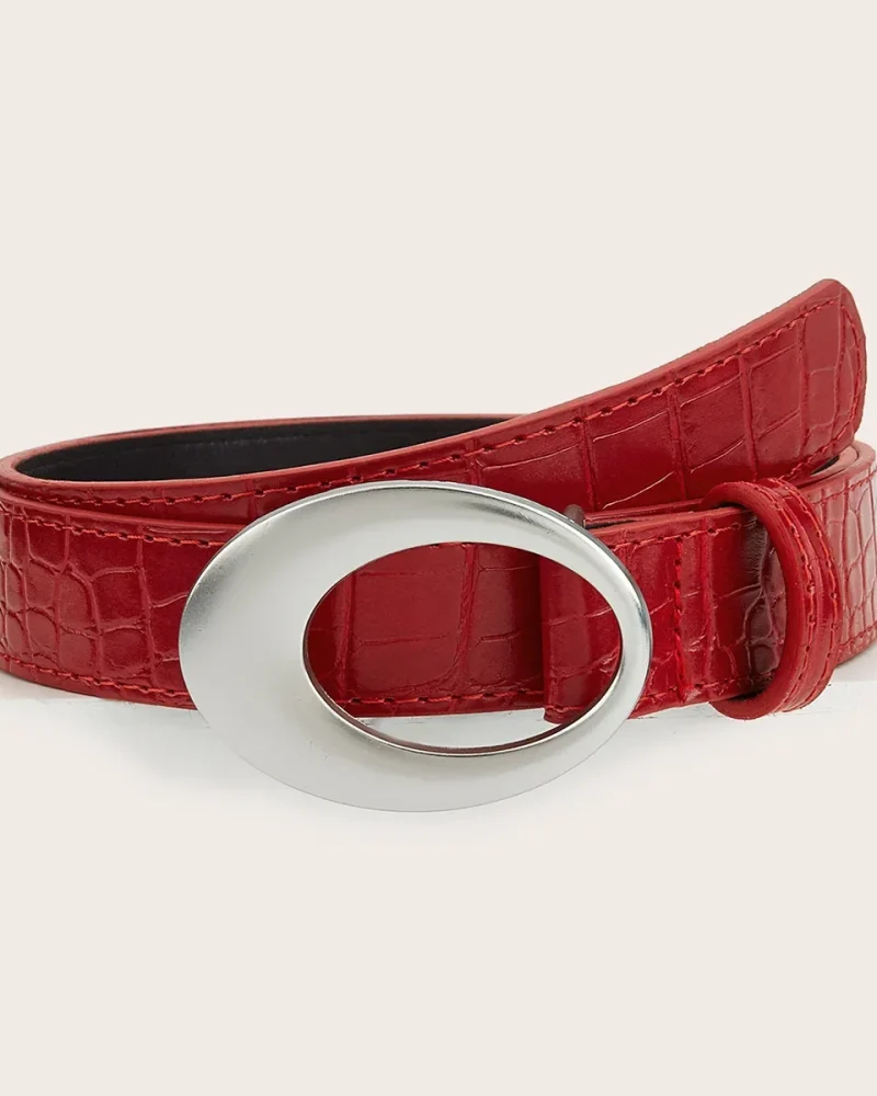 Leisure Fashion Ethnic Scenery Sliding Metal Buckle Jeans Dress Coat Adjustable Belt