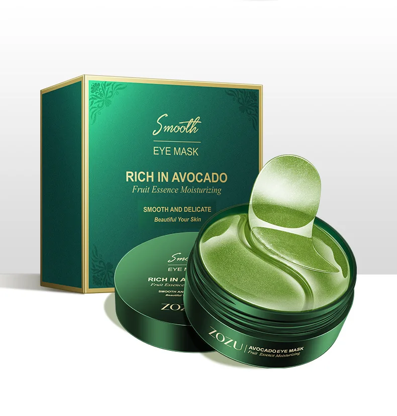 Luxurious Avocado And Gold Eye Masks 60 Pcs Anti-Aging Formula