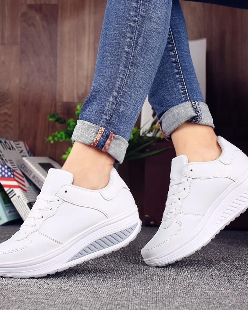 Swing Platform Shoes Lace-up Wedge Sneakers workout Shoes 2 Swing Platform Shoes Lace-up Wedge Sneakers workout Shoes