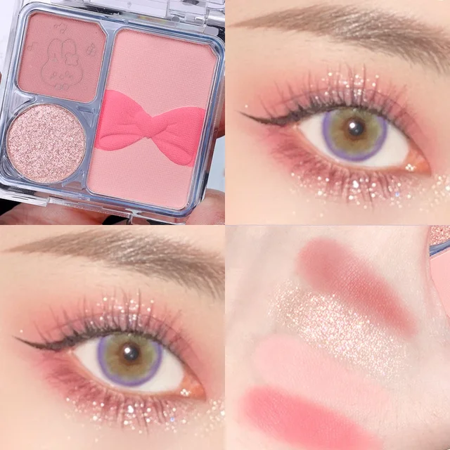 Three-color Pearly Matte Eyeshadow Shiny Eye Shadow Palette