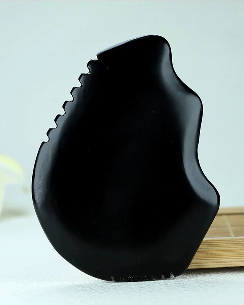 Facial Body Massage Tools, 16-Edge and Smooth Curve Gua Sha Bian with Ridges