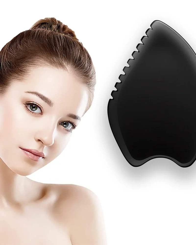 Facial Body Massage Tools, Unique 9-Edge Gua Sha Bian with Ridges
