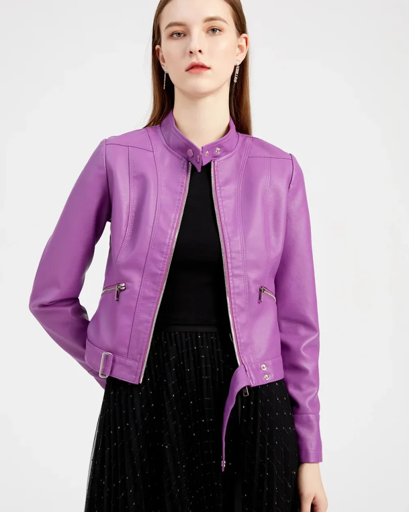 Faux Leather Jacket Super Cool Moto Biker Coat Clothes