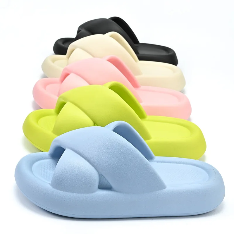 House Slippers Slides Sandals Beach Shoes Fashion Soft Flat Platform Flip Flops