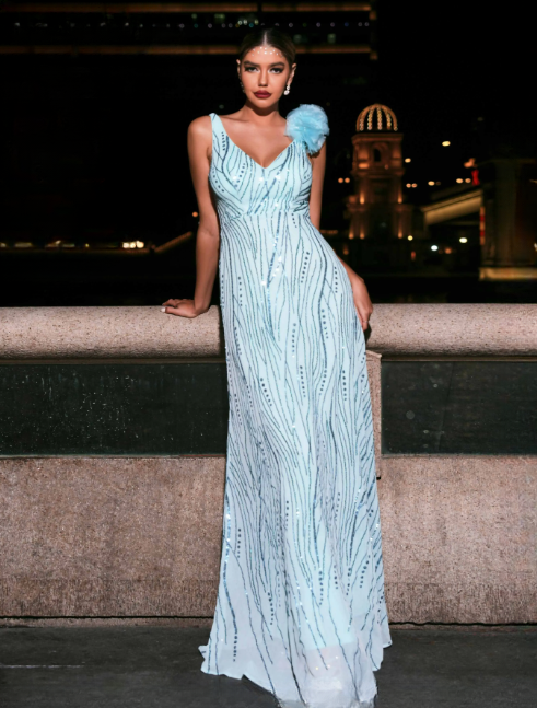 Aesthetic Sequins And A-line Birthday Party Dress6 Aesthetic Sequins And A-line Birthday Party Dress