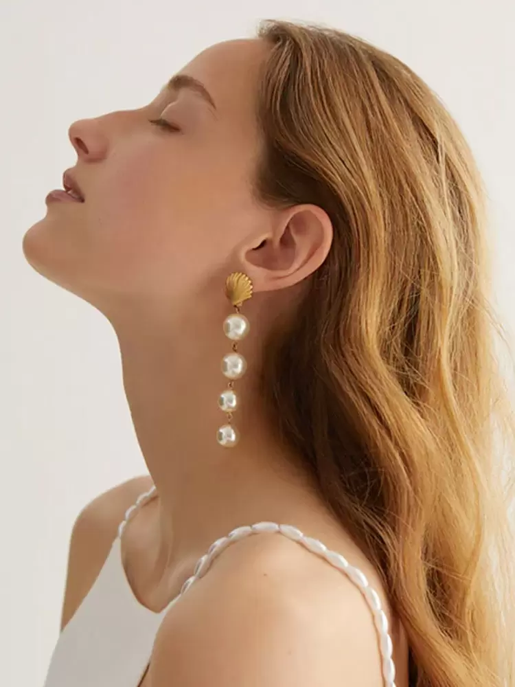 Casual Shell Pearl Stylish Delicate Earrings