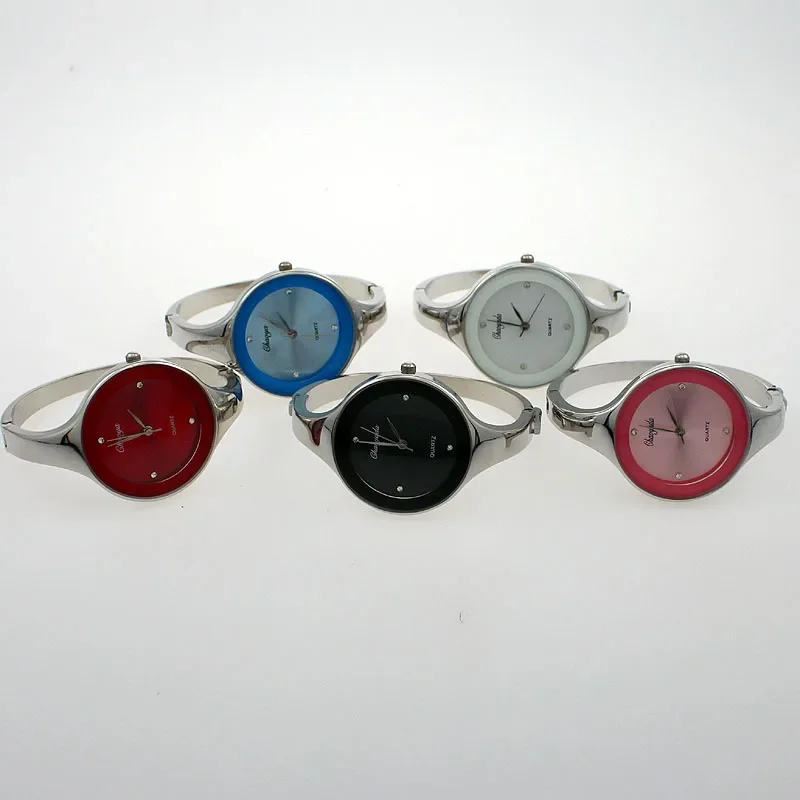 Cuff Fashion Casual Round Bracelet Stainless Steel Watches