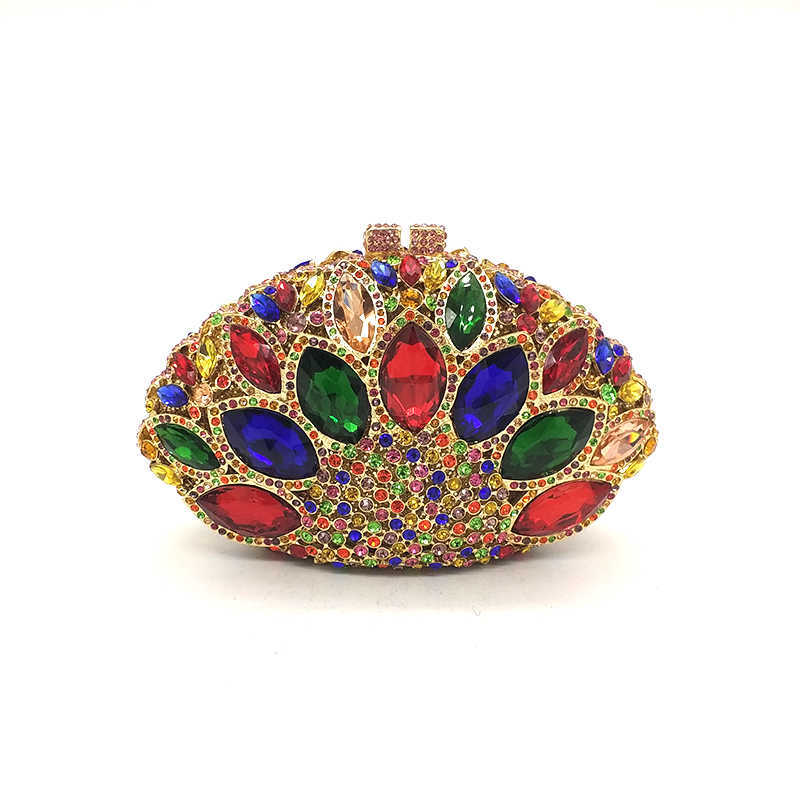 Diamonds crystal clutch bridal wedding party handbag