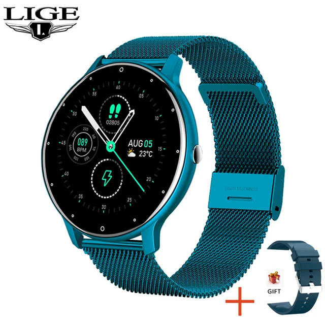 Full touch Screen Sports Fitness watch IP67 waterproof Bluetooth For Android iOS Smart watch