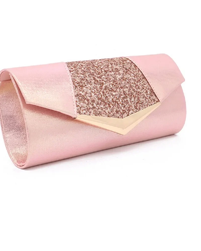 Glitter Patchwork Envelope Flap Party Prom Clutch Purse Bag
