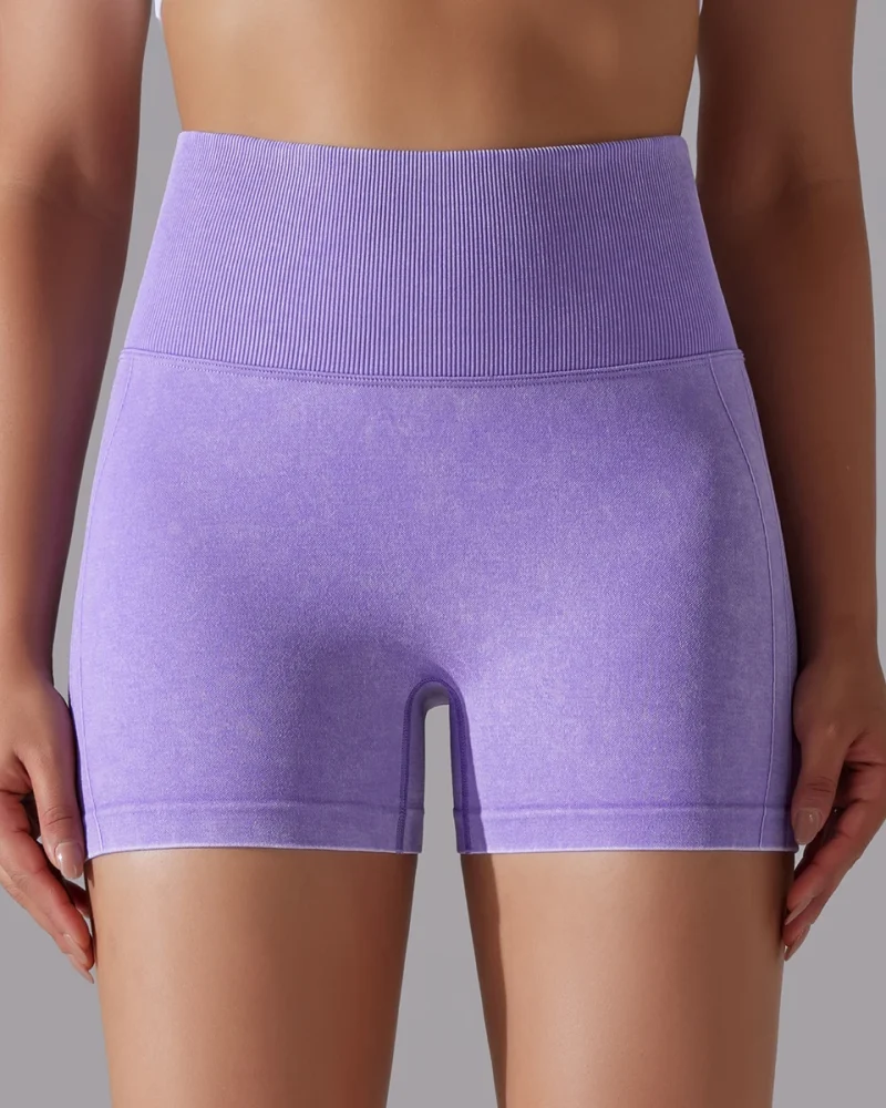 Seamless Sport Shorts Elastic Scrunch High Waist Push Up Tummy Control Gym Fitness Workout Outdoors Yoga Shorts