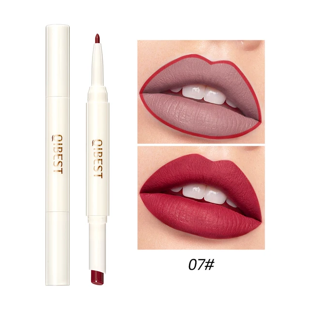 2 IN 1 Lip Liner Waterproof Matte Lipstick Pencil Long Lasting Lipliners Nude Lipstick Pen