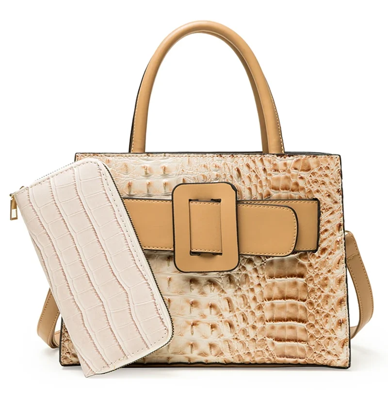 Alligator Luxury Designer Famous Leather Shoulder Large Hand Bag