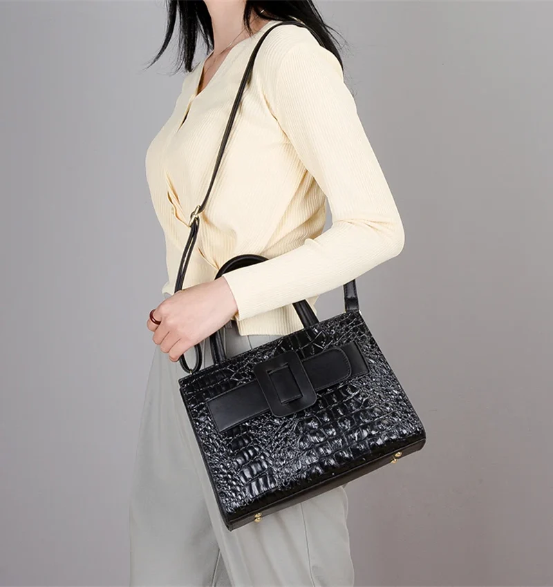 Alligator Luxury Designer Famous Leather Shoulder Large Hand Bag