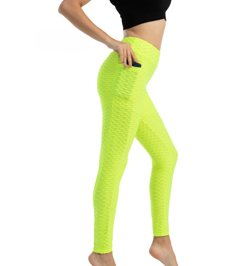 Anti Cellulite Butt Lifting High Waist Workout Yoga Pockets Leggings