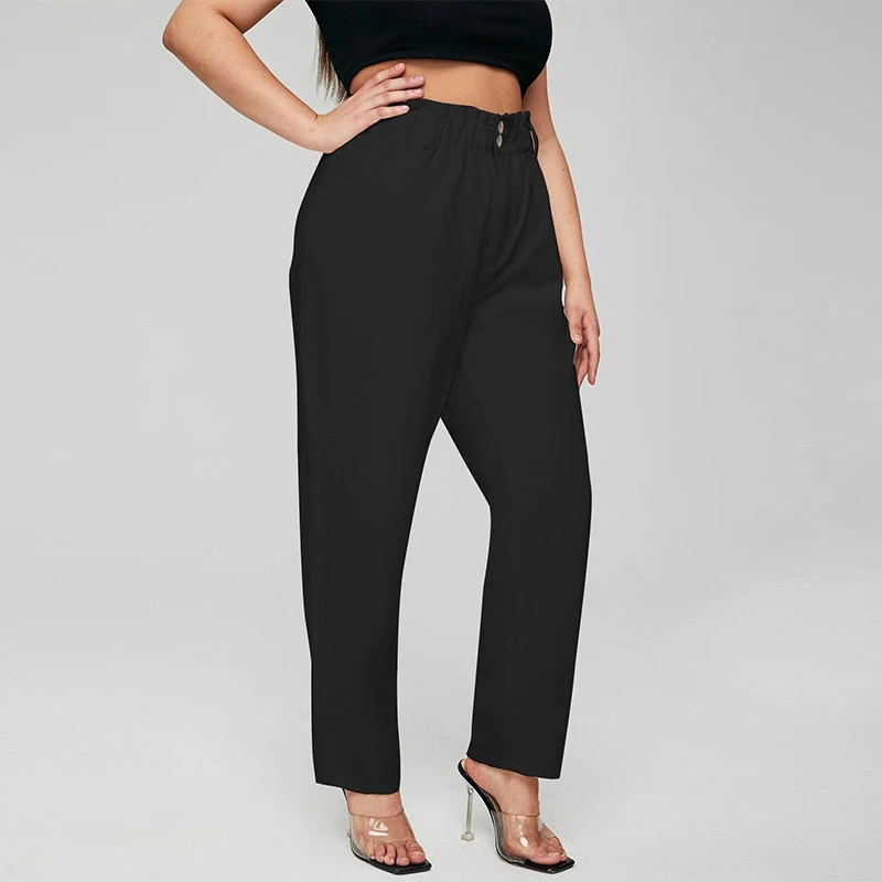 Brief Petite Stretchy Cotton Plus Size High Waist Elastic Loose Pants