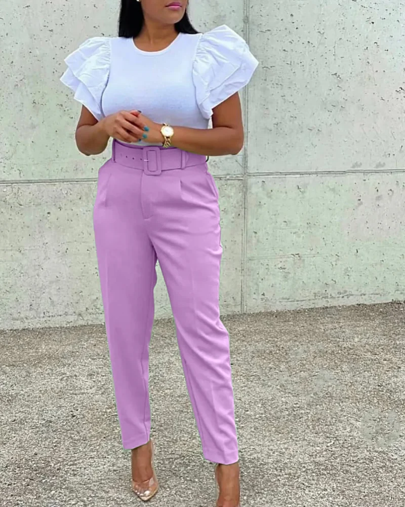 Casual Comfortable Ankle-Length High Waist Long Pants