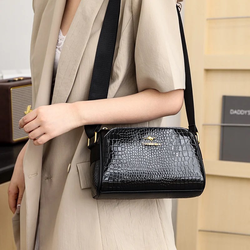 Casual Crocodile cowhide Designer High-quality Casual Cross body Handbag