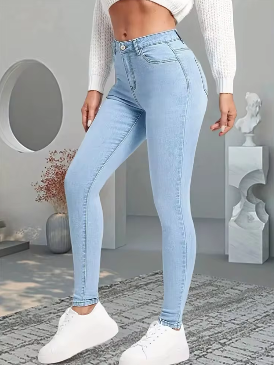 Casual Full Length Stretch Slim Fit Skinny Pencil Jeans