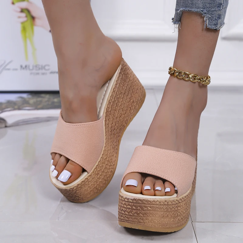 Casual Shallow Indoor High-Heeled Platforms Wedges