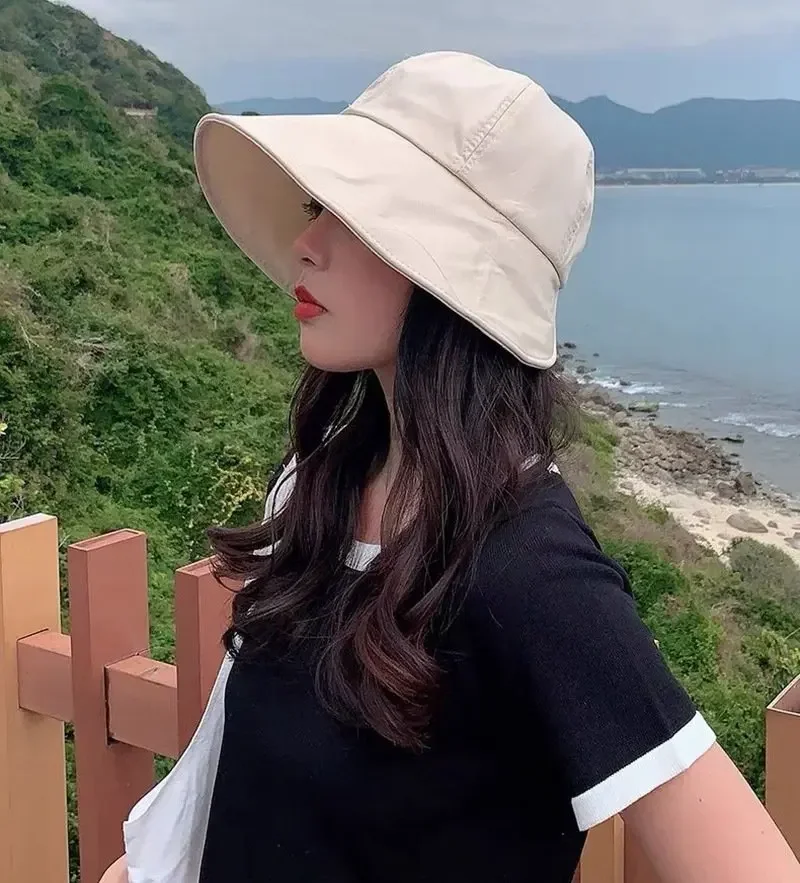 Casual Wide Bucket Foldable Large Brim Sunscreen Baseball Cap