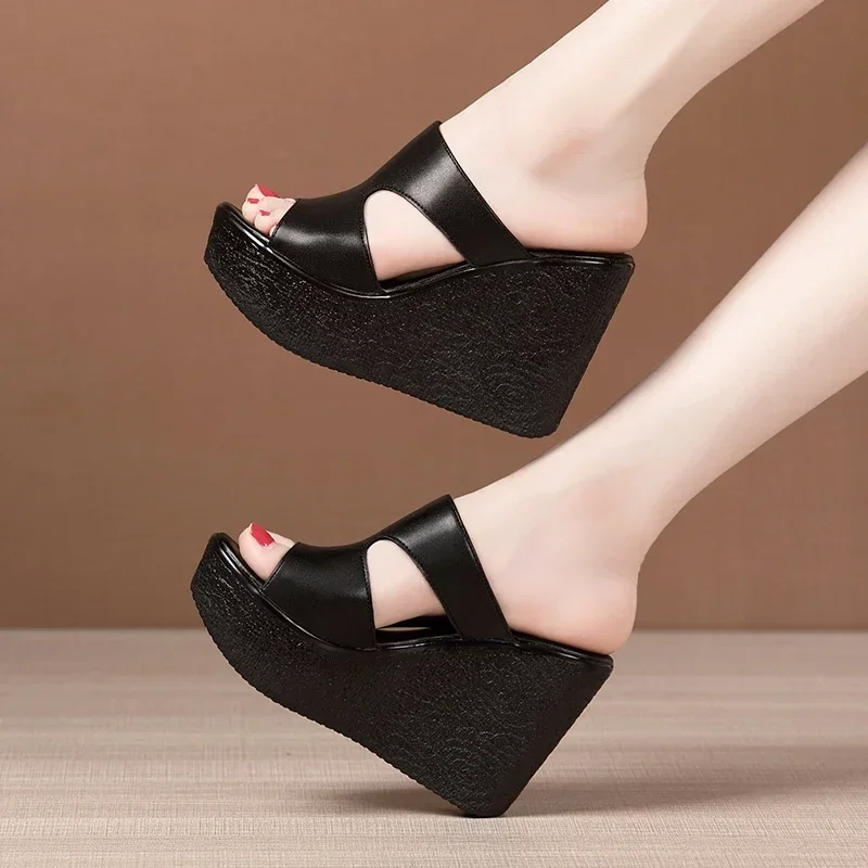 Classic Open Toe Outdoor Beach High Heel Wedge Sandals
