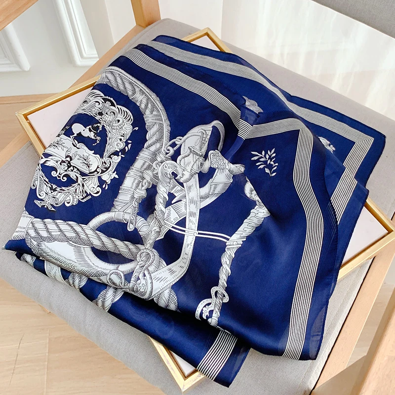 Fashion Sunscreen Neckerchief Printed Elegant Square Scarves