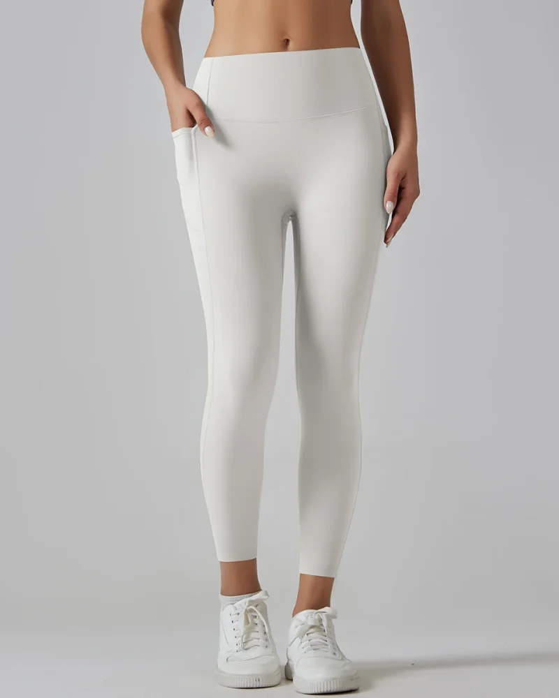 Fitness High Waist Tummy Control Running Training Pockets Legging