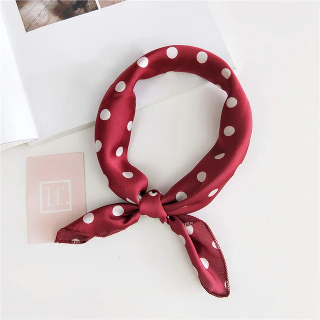 Fourlard Square Fashion Office Lady Print Hair Band Elegant Scarf