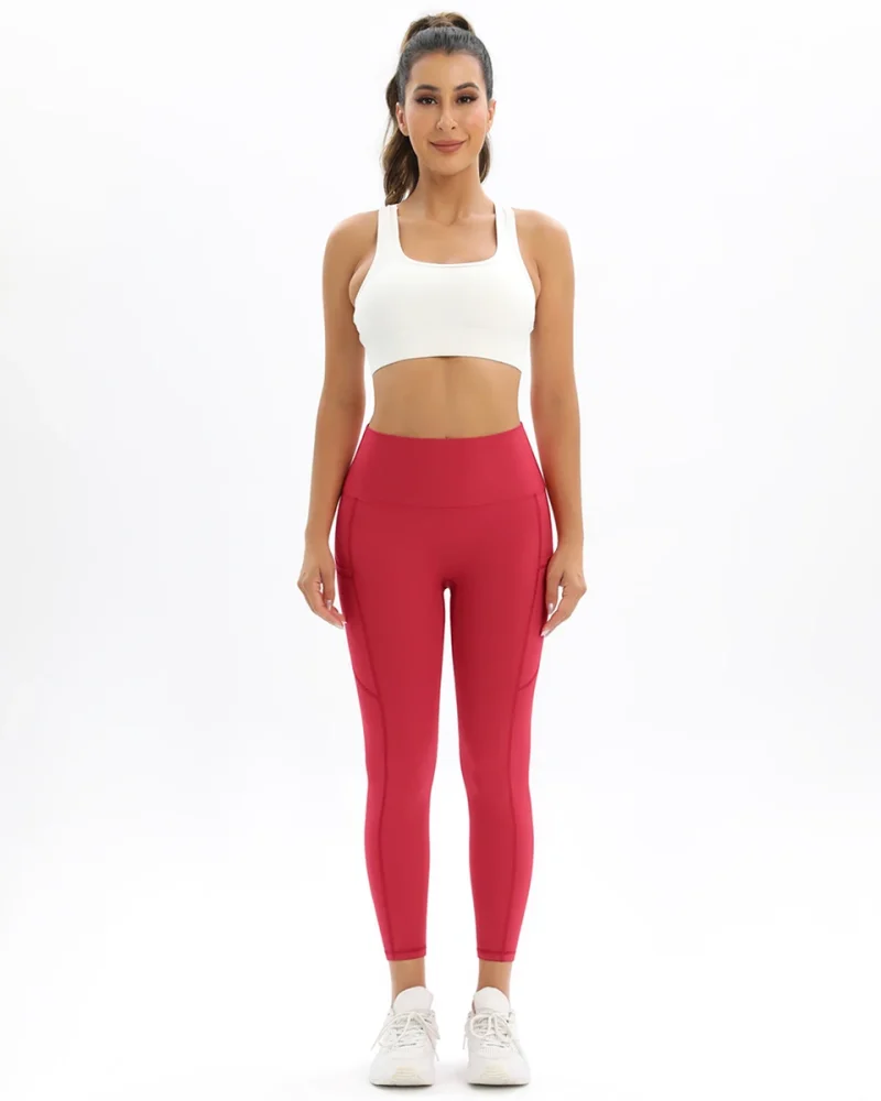 High Waist Tummy Control Running Training With Pockets Legging