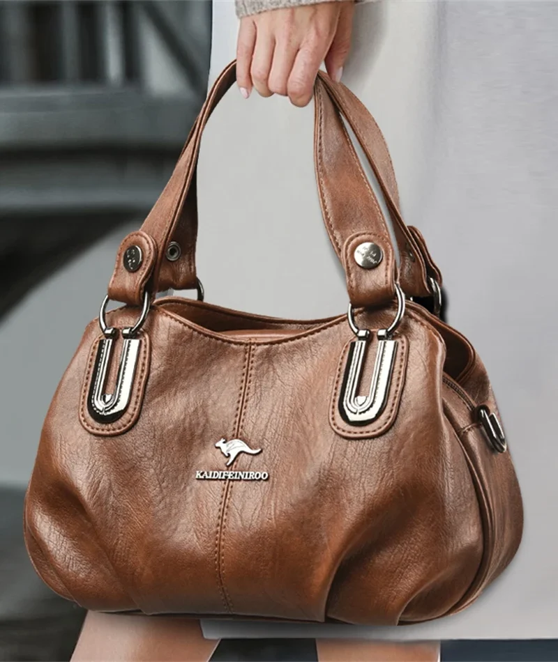 Luxury 3 Layers High Quality Soft Leather Cross body Handbags