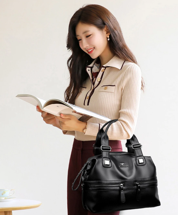 Luxury Boston Shoulder Large Capacity Leather Tote Bags24. Luxury Boston Shoulder Large Capacity Leather Tote Bags