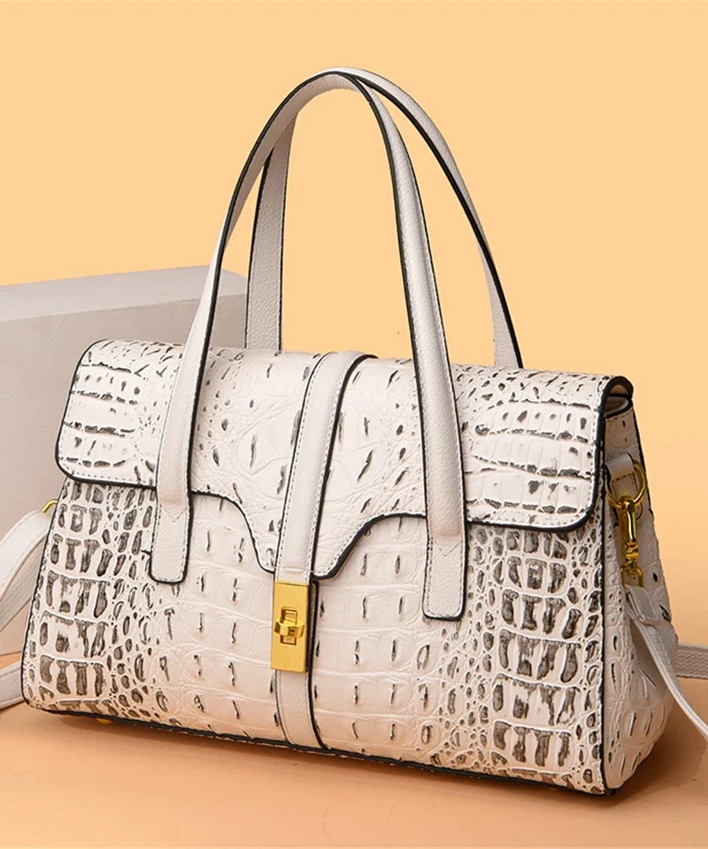 Luxury Crocodile Pattern Leather Cross body Handbags