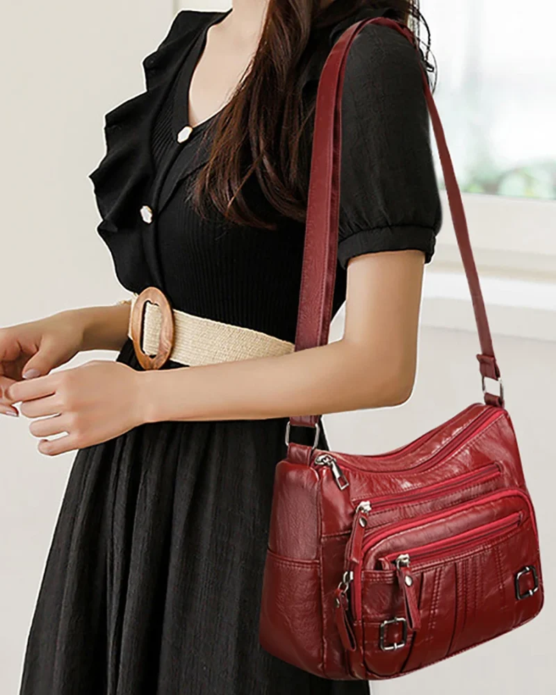 Luxury Soft Leather Designer Shoulder Multiple pockets Cross body Bags