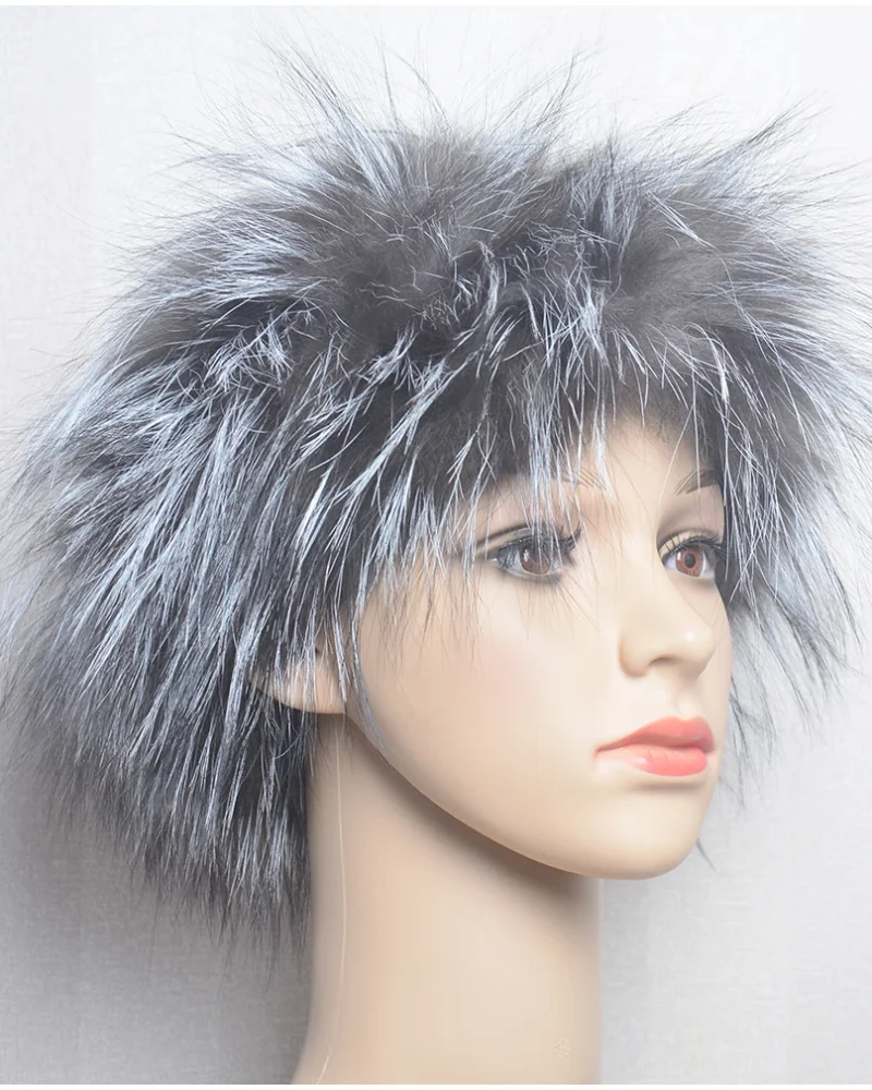 Neck Warmer Ring Fox Fur Headband Mufflers And Elegant Scarves