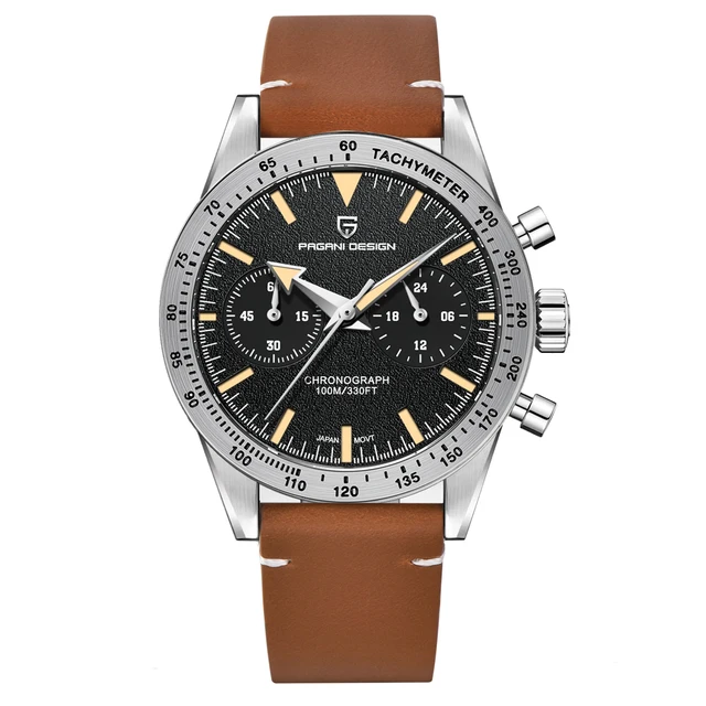 PAGANI DESIGN Moon Quartz speed Sport Chronograph AR Sapphire VK64 Steel Retro Luminous Watch