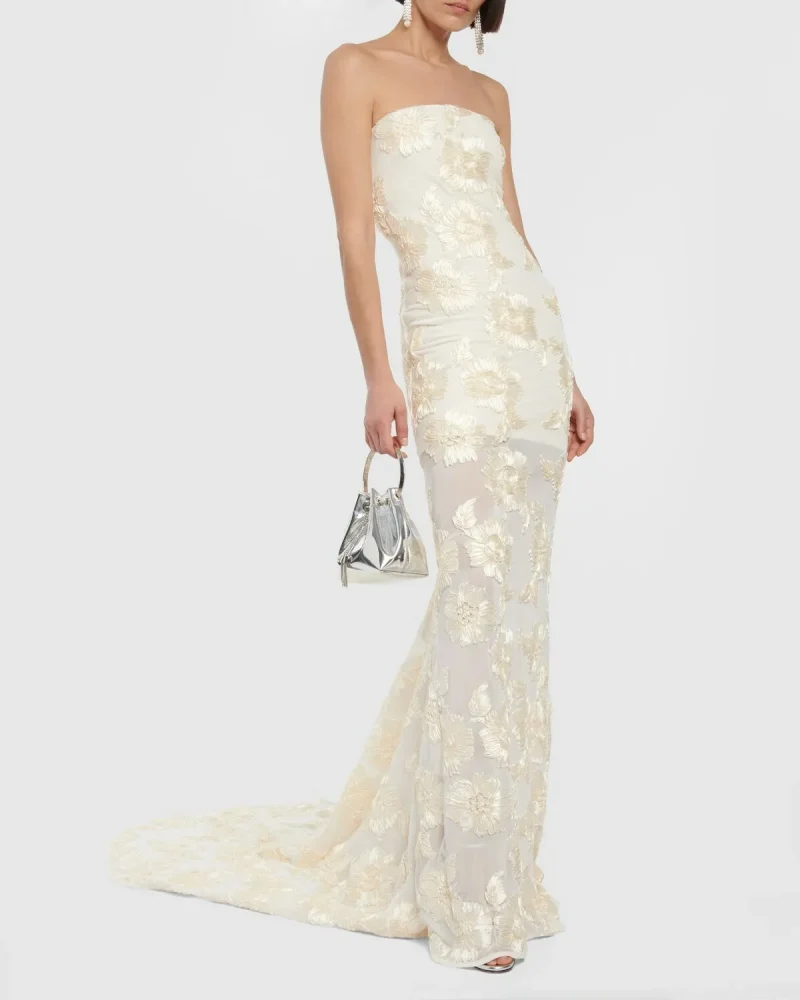 Strapless Backless Mermaid Bodycon Elegant Evening Club Party Dress