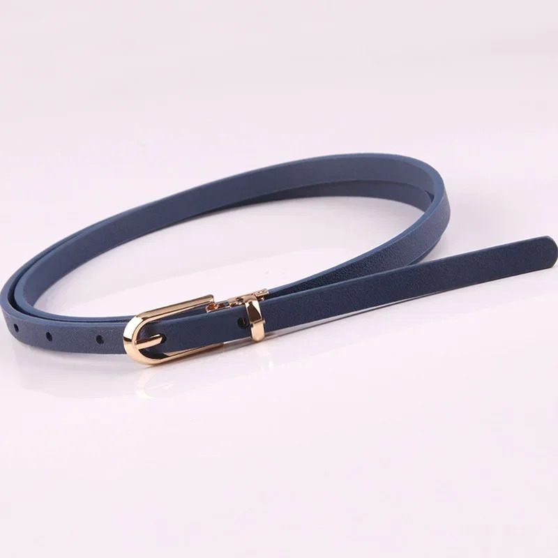 Adjustable Fashion Candy Artificial Leather Thin Waist Belts