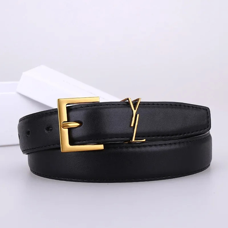 Casual Gold Needle Buckle Genuine Leather Belt