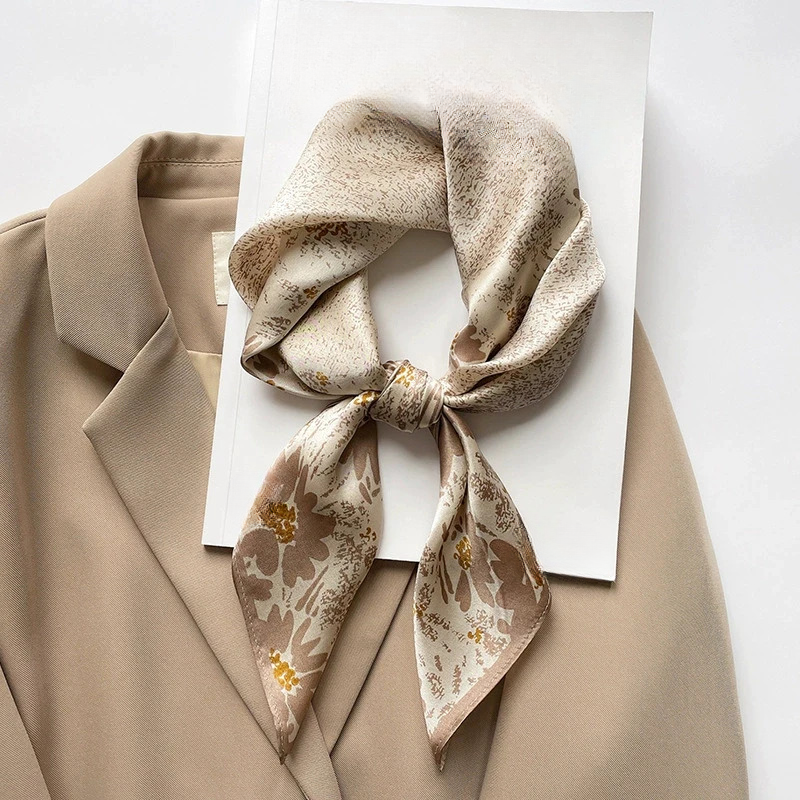 Fashion Square Neckerchief Printed Sunscreen Elegant Scarves