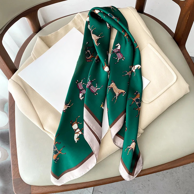 Fourlard Head Band Shawls Warps Neckerchief Square Elegant Scarves