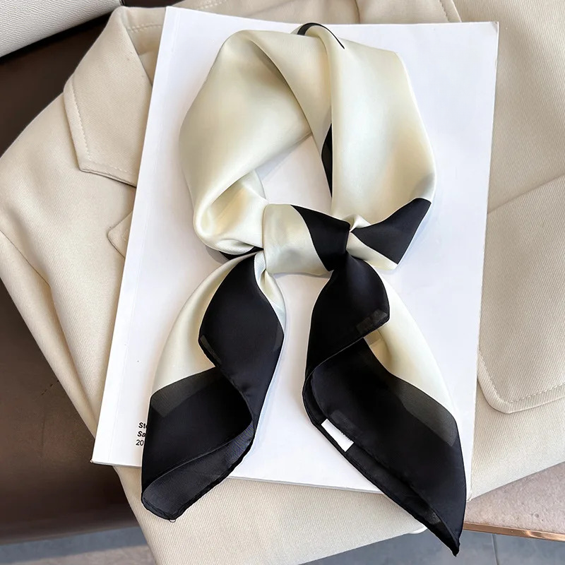 Satin Neckerchief Luxury Ribbon Headband Square Beautiful Scarf