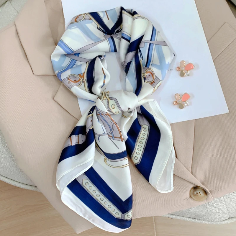 Square Neckerchief Luxury Printed Beautiful and Elegant Scarves