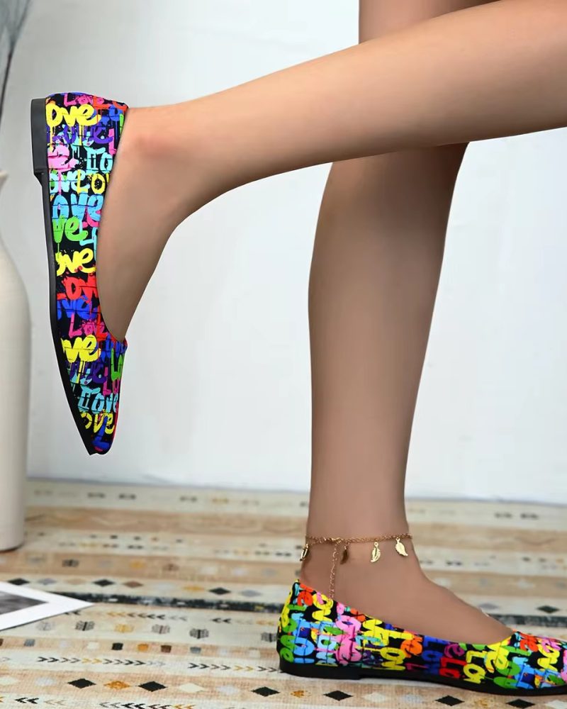 Casual SLIP-ON Pointed Toe Beautiful Comfortable Flat Shoes