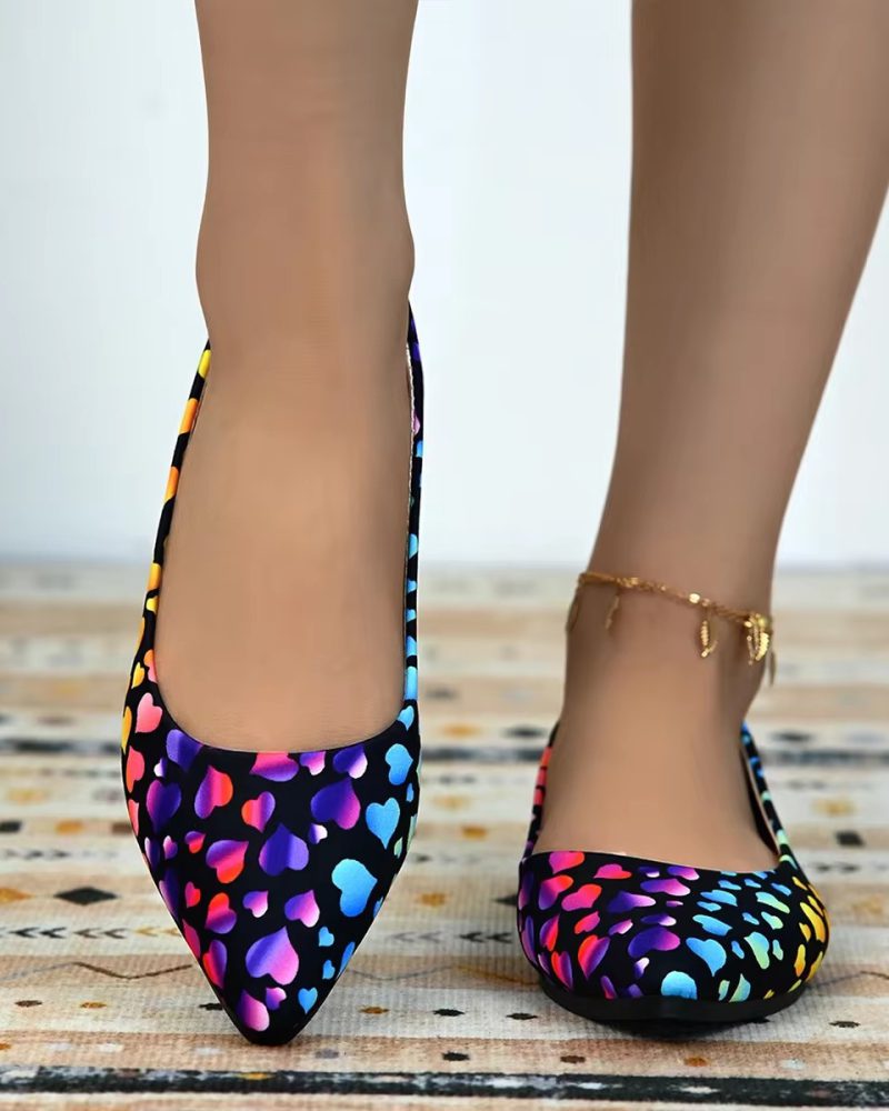 Casual SLIP-ON Pointed Toe Beautiful Flat Synthetic Shoes